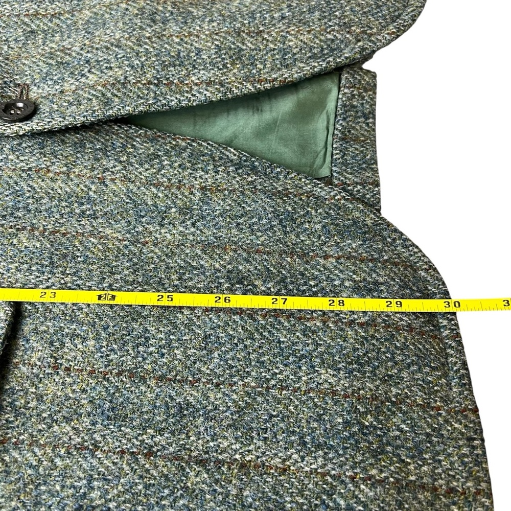 Harris Tweed The Fieldston Green Scottish Virgin Wool Men’s 42 Sport Coat Blazer - Picture 3 of 13
